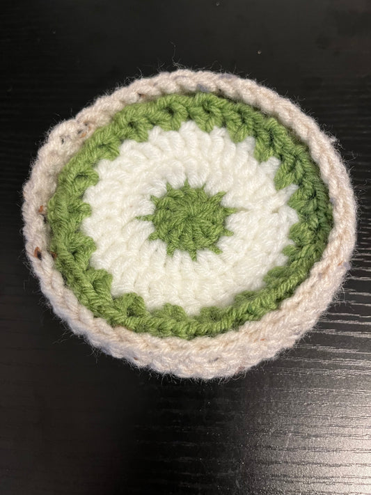 Crocheted drink coaster